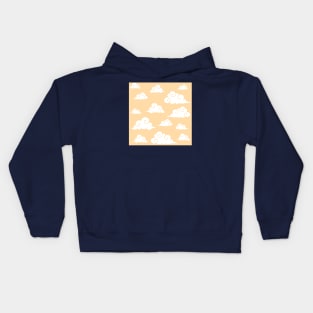 Pastel orange cloud print Kids Hoodie